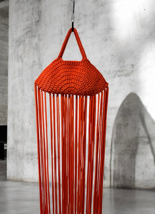 Crochet Taco Bag | Burnt Orange Statement Handbag