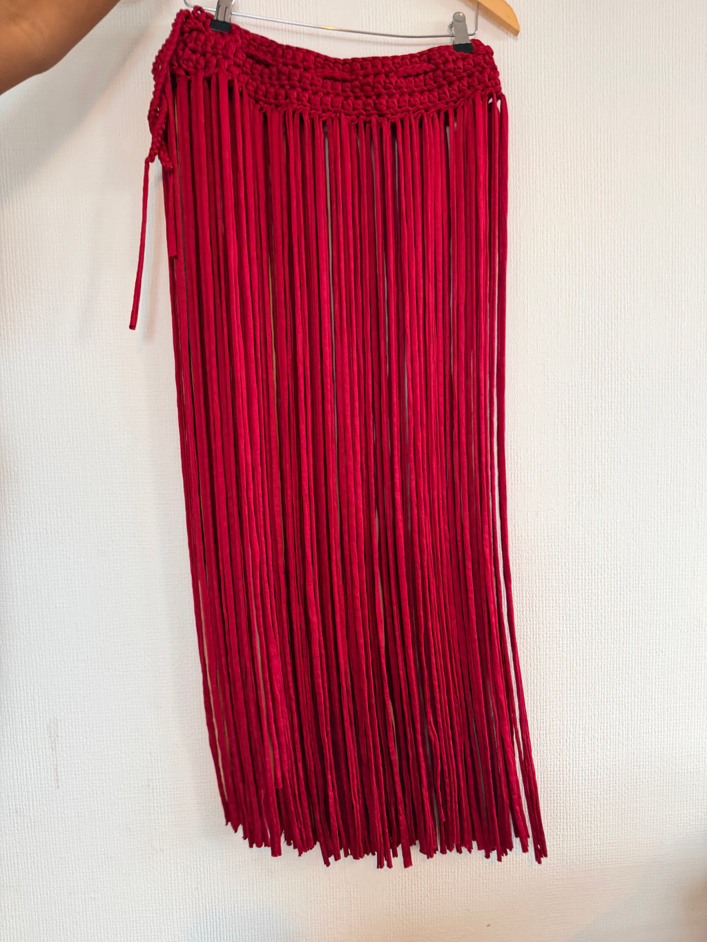 The Sway Handmade beach cover  crotchet fringe long tassel maxi skirt